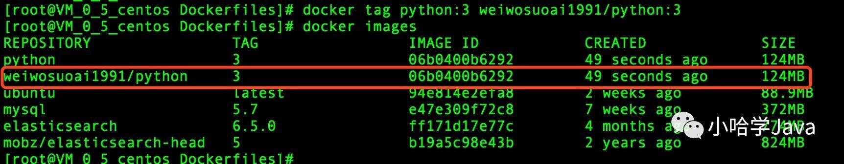 python:3 镜像打标签