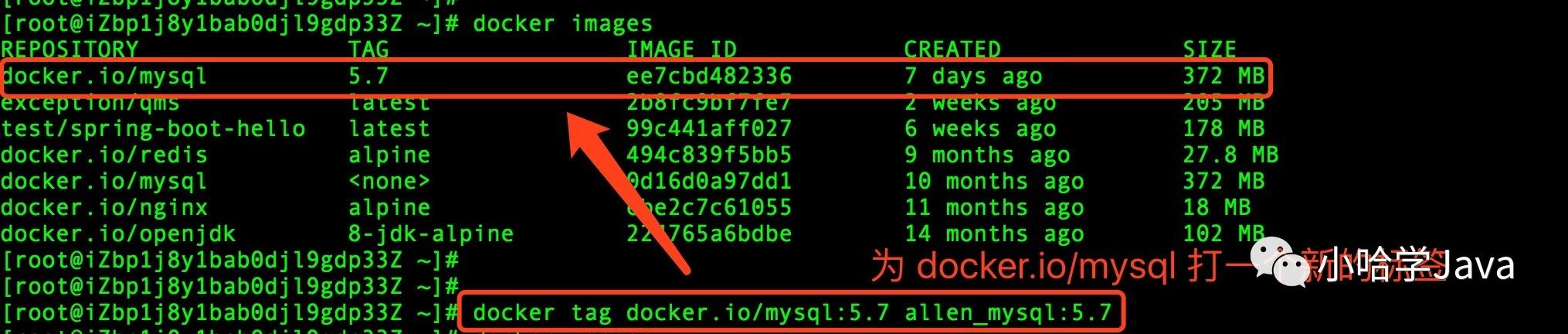 Docker tag 添加标签