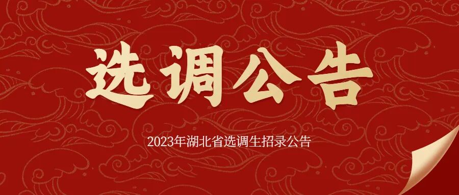选调生2023年湖北省选调生招录公告