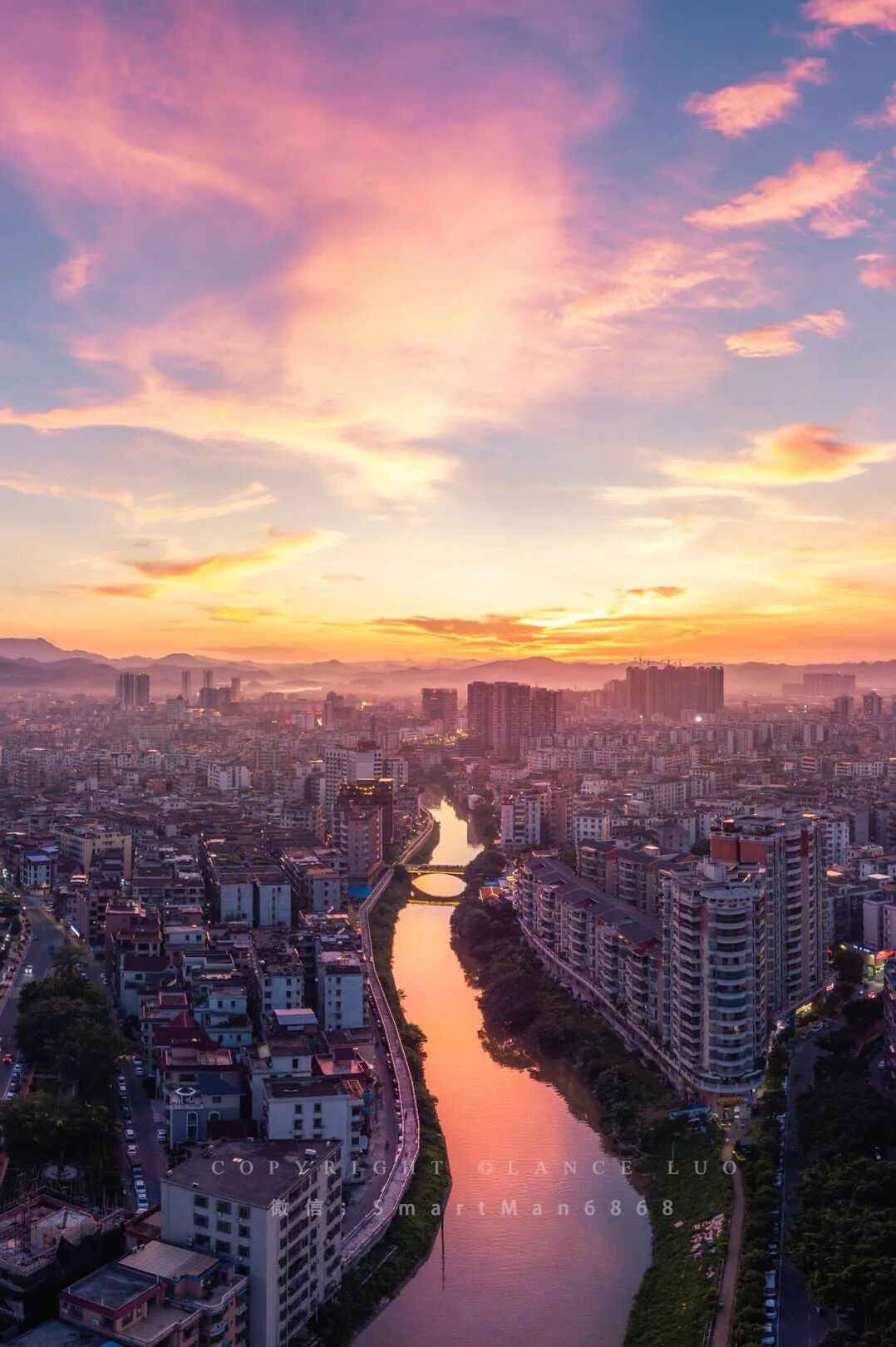 四会街照片丨空中看小城美丽如画