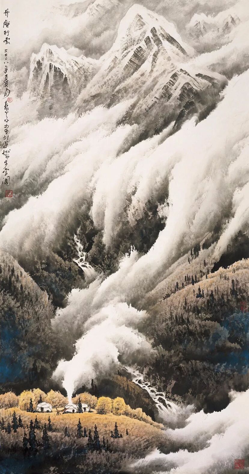 军旅画家庞泰嵩在海南逝世,另辟蹊径"见笔云"独步画坛