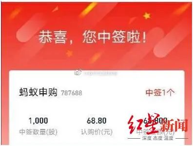 蚂蚁打新结果出炉!70.17万个中签号里有你吗?中一签或赚5万?-微信头条网 蚂蚁打新结果出炉!70.17万个中签号里有你吗?中一签或赚5万?