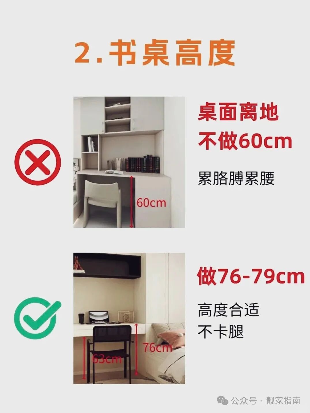 书桌高度多少合适