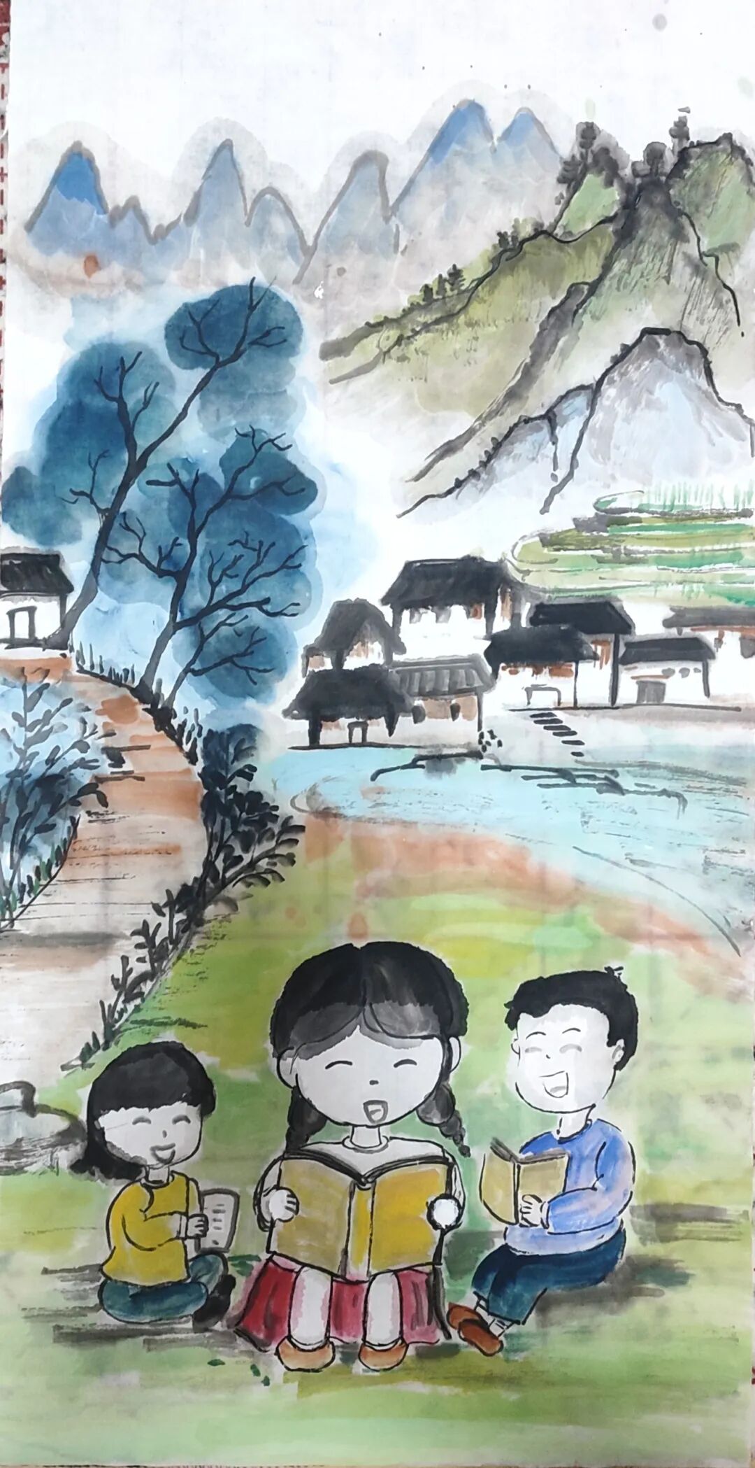 作者：张靖瑜 作品名称《书香中山》组别：绘画中学组 奖项：一等奖.jpg