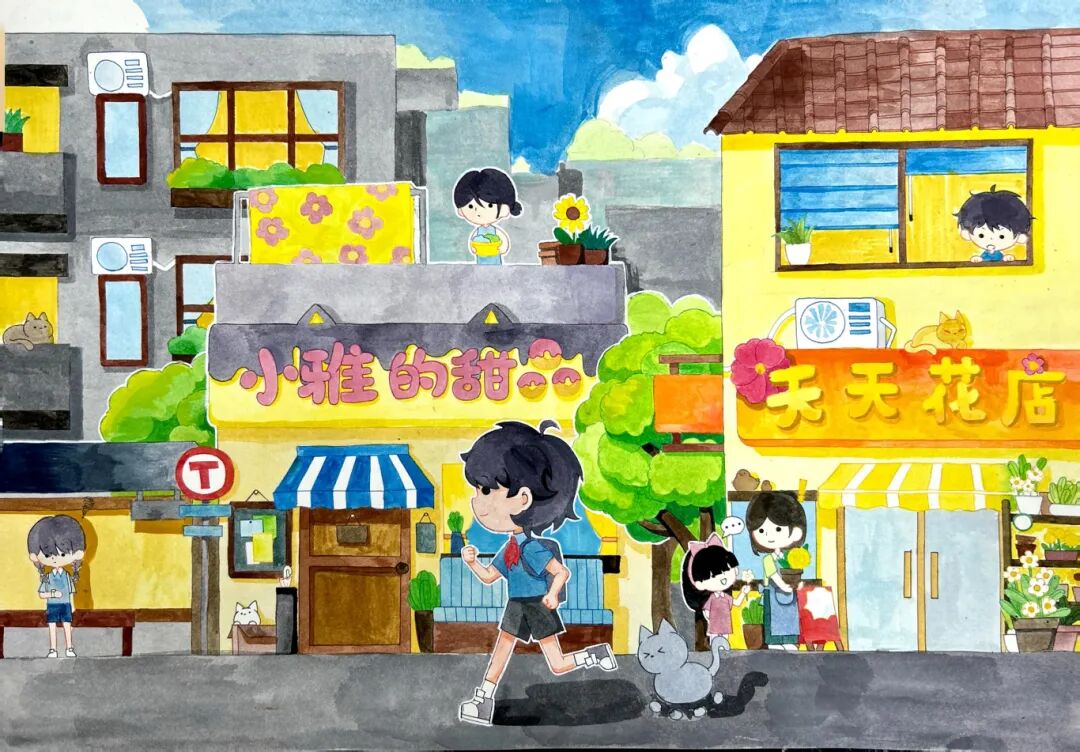 作者：许诺言 作品名称《美好城市》组别：绘画中学组 奖项：二等奖.jpg