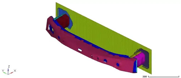 基于LS-DYNA的铝合金前防撞横梁结构设计与优化的图2