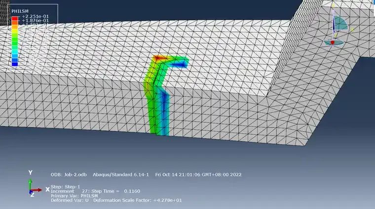 算例丨基于ABAQUS的滚子轴承保持架横梁裂纹扩展仿真分析的图11