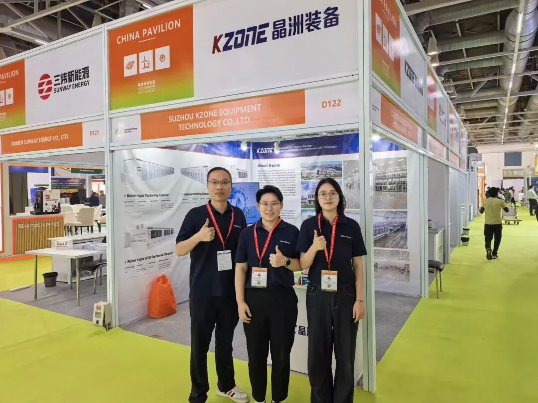 晶洲装备携TOPCon电池湿法整线设备登录印度REI展