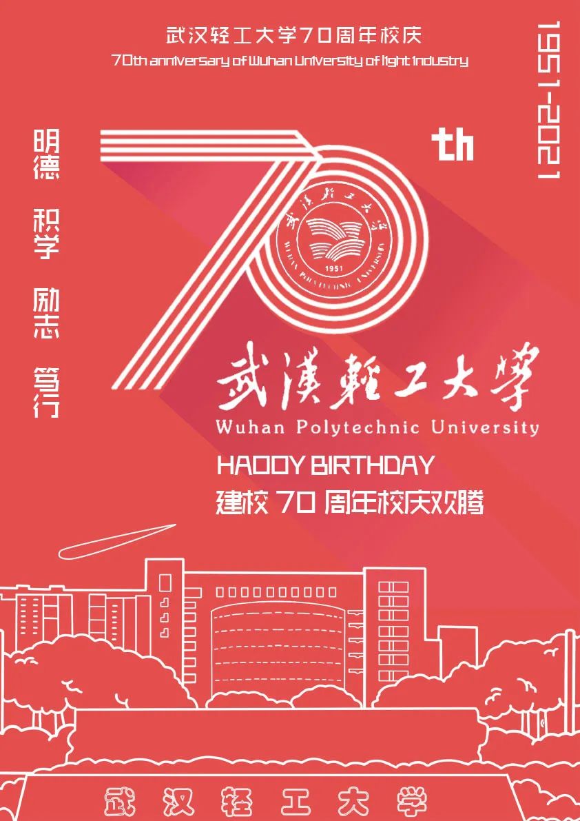 武汉轻工大学校庆70周年设计大赛获奖作品展第03期校庆海报设计