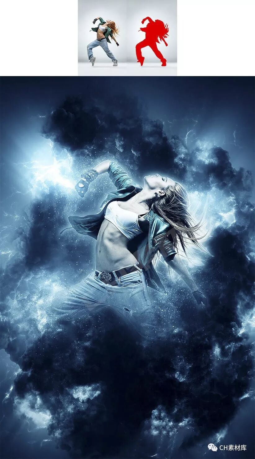 超炫酷风暴电影特效ps动作插件ps一秒生成625期