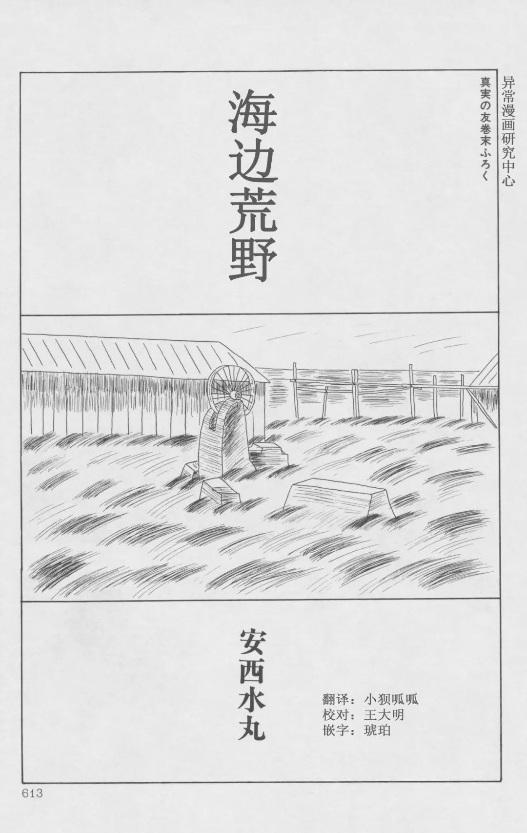 海边荒野 安西水丸 翻译 小狈呱呱 嵌字 琥珀 异常漫画研究中心 微信公众号文章阅读 Wemp