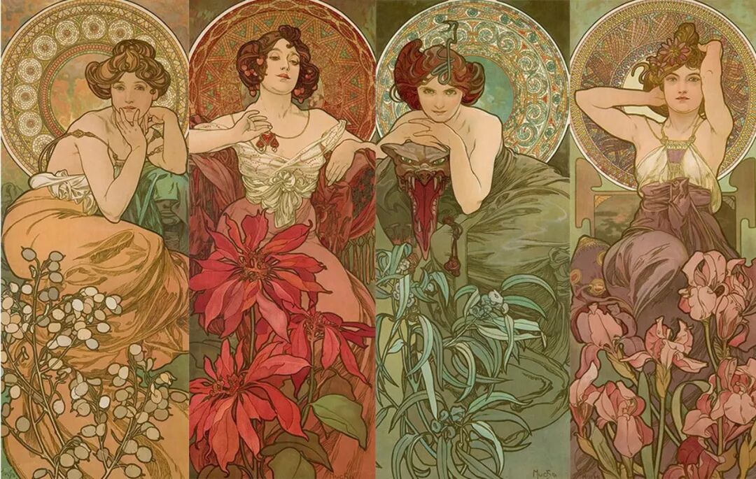 翡翠,紫水晶他借鉴了日本浮世绘的平涂技法和轮廓勾线,巴洛克,洛可可