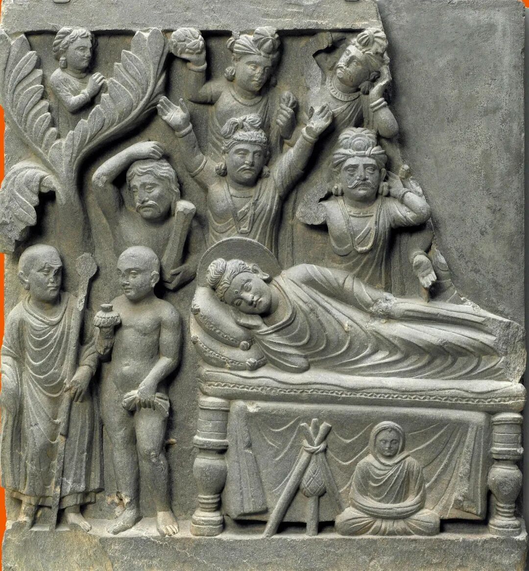 赏析｜贵霜王朝浮雕：世尊涅槃像