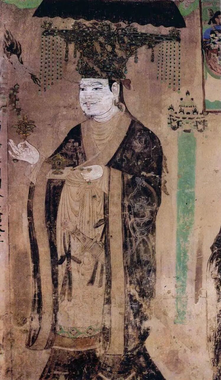 赏析｜敦煌莫高窟第98窟五代壁画于阗国王李圣天供养像