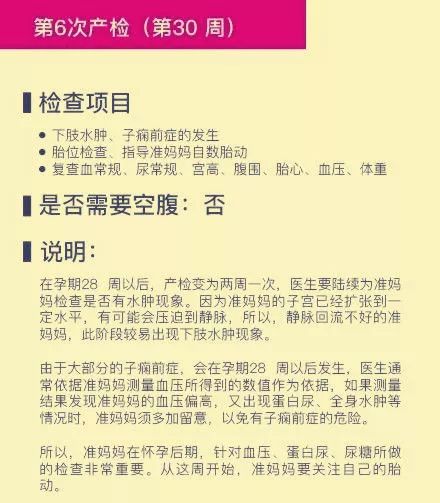 準媽媽注意查收這份孕期檢查表 請拿好 尋夢新聞