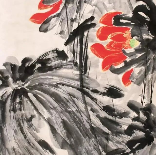 张大千＂百＂荷图