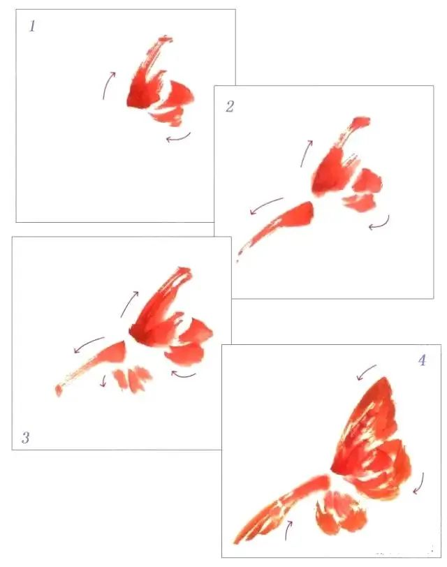 图文教程：一学就会画写意蝴蝶