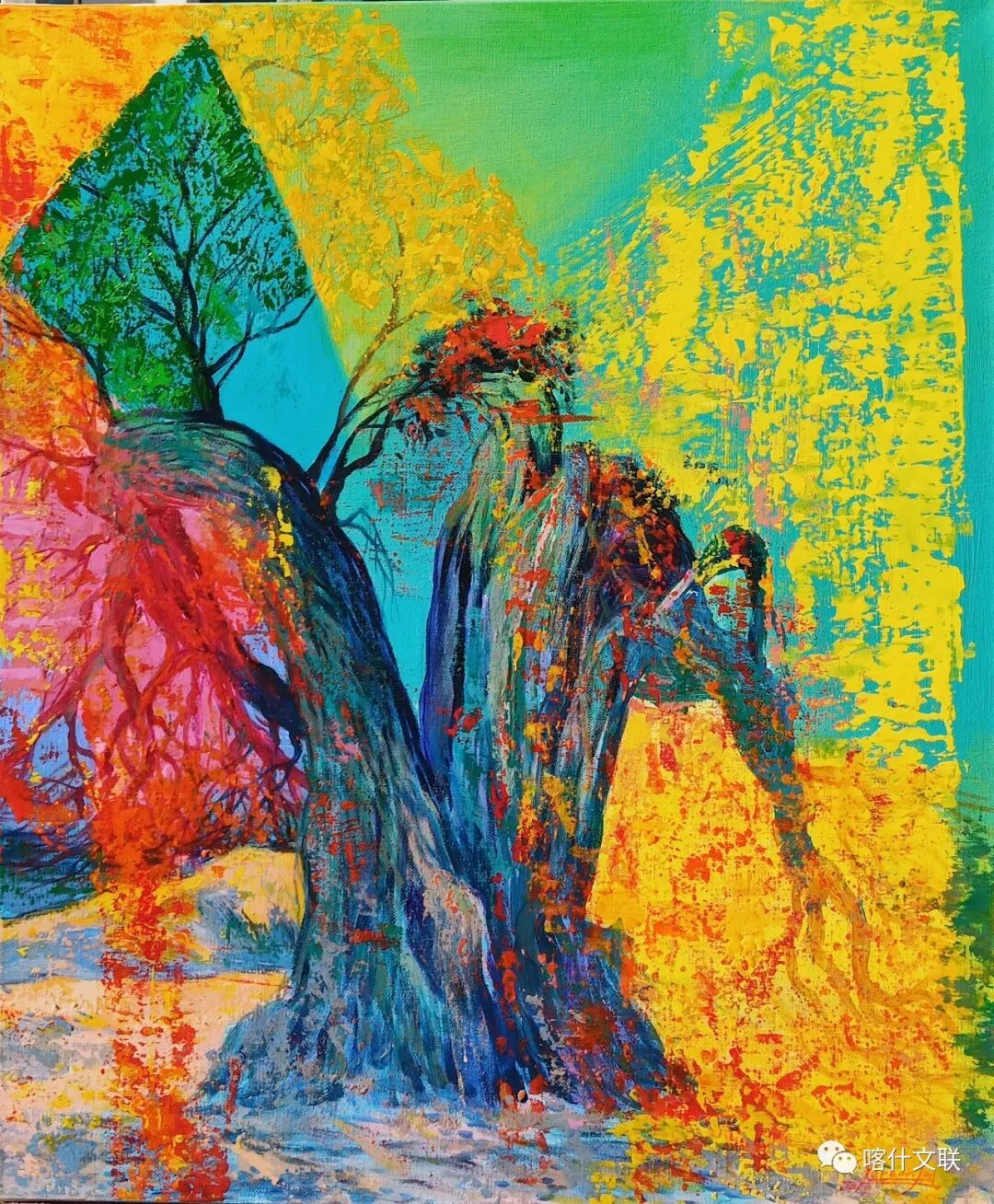 油画里的喀什 | 库尔班江·吾拉音油画作品展-中新网·新疆