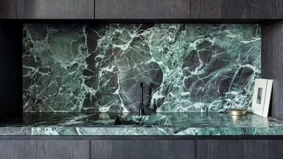 Verdi Alpi Green Marble Benchtops untuk Kabinet Rumah