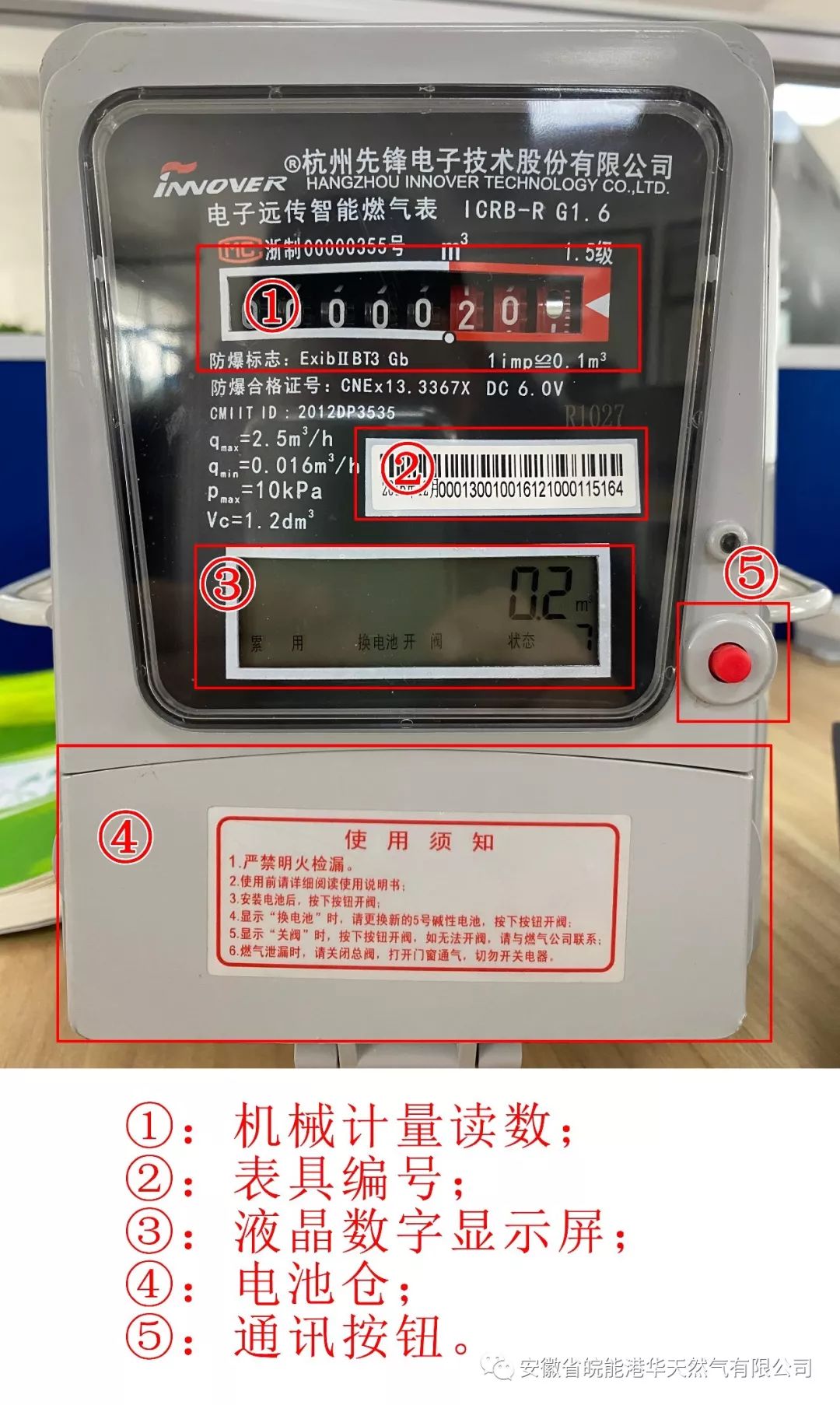 皖能港华公司智能燃气表使用指引