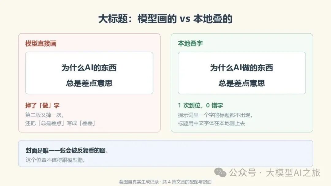 模型画的 vs 本地叠的