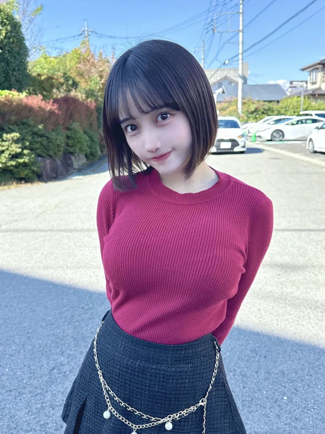 黑白条纹针织衫