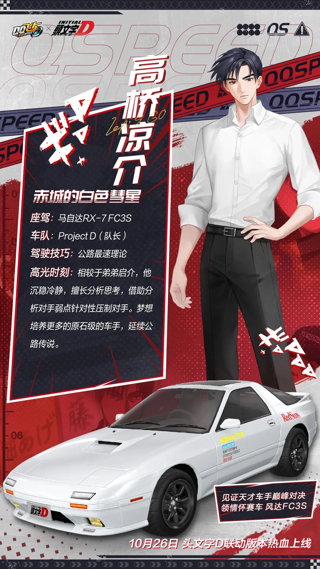 QQ飞车手游×头文字D联动即将开启，神秘嘉宾人物角色资料公开！-QQ飞车手游官方网站-腾讯游戏