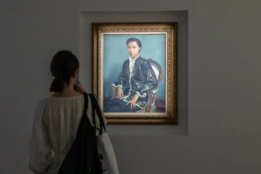 261019czq13 中国美术学院美术馆，“光辉万象——朱德群艺术回顾展”，第一板块“湖山初心”。 记者 陈中秋 摄_调整大小.jpg