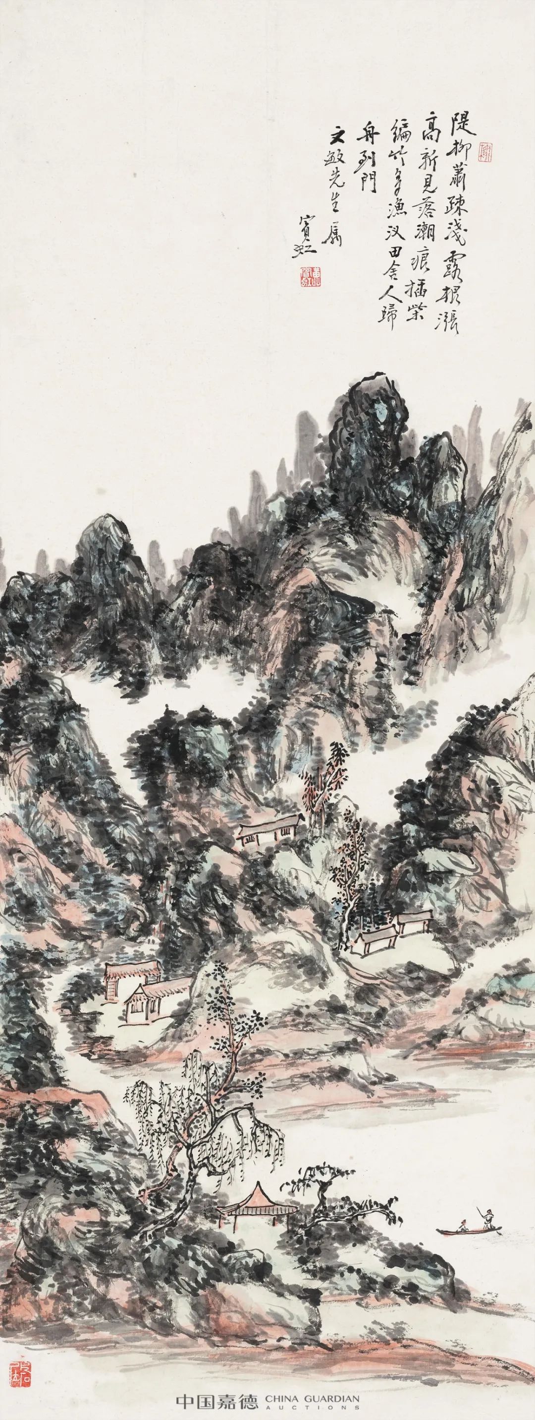 油彩画　肉筆保証　薫風　F12号　豪華額装付き　二科展常務理事　生方　純一 缤纷集——聚焦私人收藏（二）》专场撷英丨中国嘉德2022春拍- 拍卖