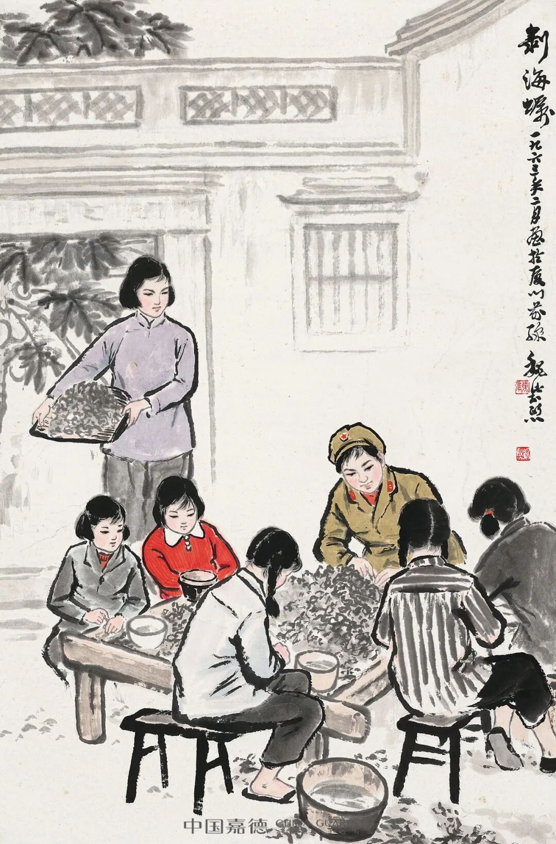 油彩画 肉筆保証 薫風 F12号 豪華額装付き 二科展常務理事 生方