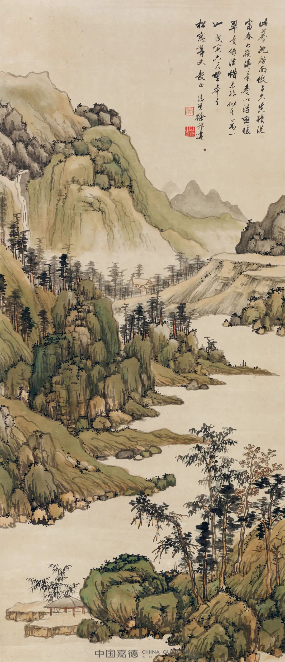 油彩画　肉筆保証　薫風　F12号　豪華額装付き　二科展常務理事　生方　純一 缤纷集——聚焦私人收藏（二）》专场撷英丨中国嘉德2022春拍- 拍卖