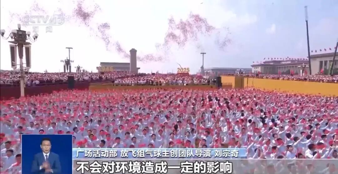 九三纪念活动8万只气球全部可降解