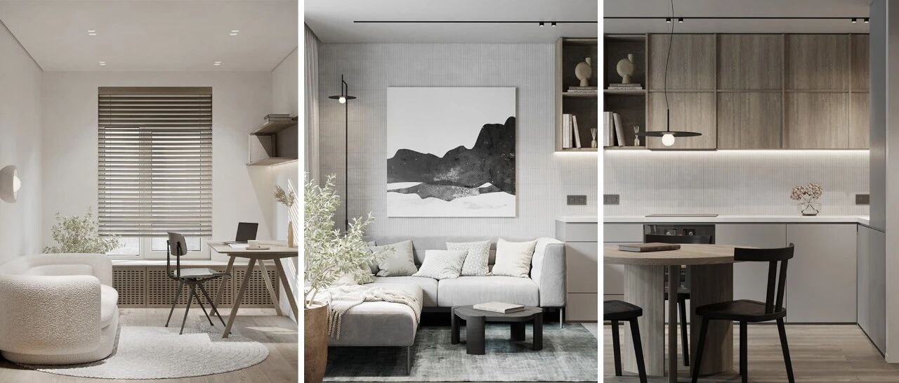 72㎡ 二室一厅二卫，精致的简约设计超有格调!