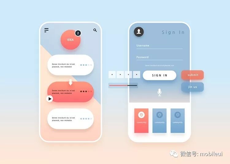 9款小清新移动端APP页面UI界面设计PSD模板素材下载