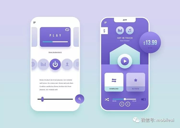 9款小清新移动端APP页面UI界面设计PSD模板素材下载