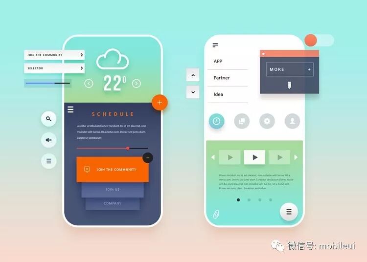 9款小清新移动端APP页面UI界面设计PSD模板素材下载