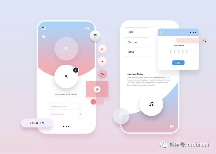 9款小清新移动端APP页面UI界面设计PSD模板素材下载