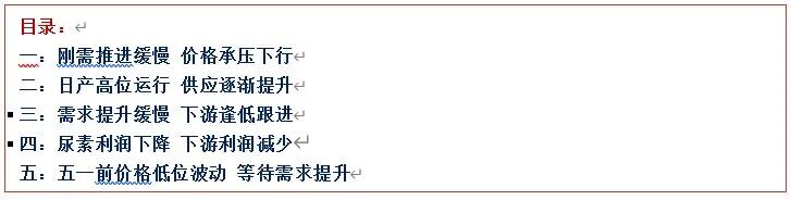 [隆众聚焦]：刚需减弱下 尿素承压下行