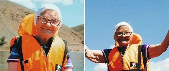 服了！这个奶奶不在家带孙子，83岁还要环游世界，飙摩托骑骆驼玩漂流…