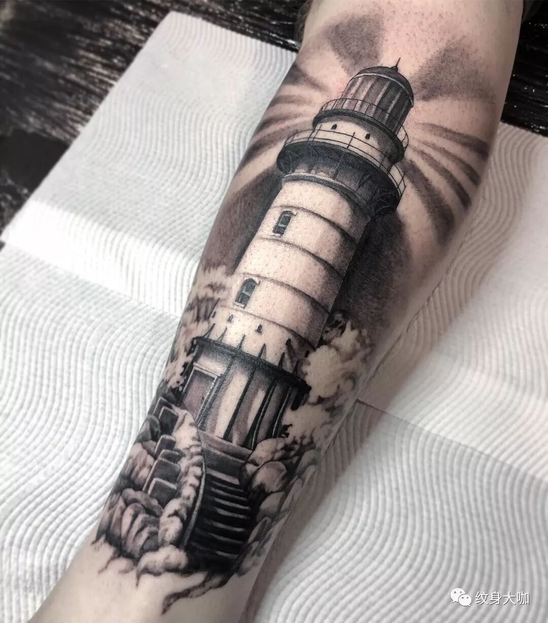 纹身图案素材第480期灯塔