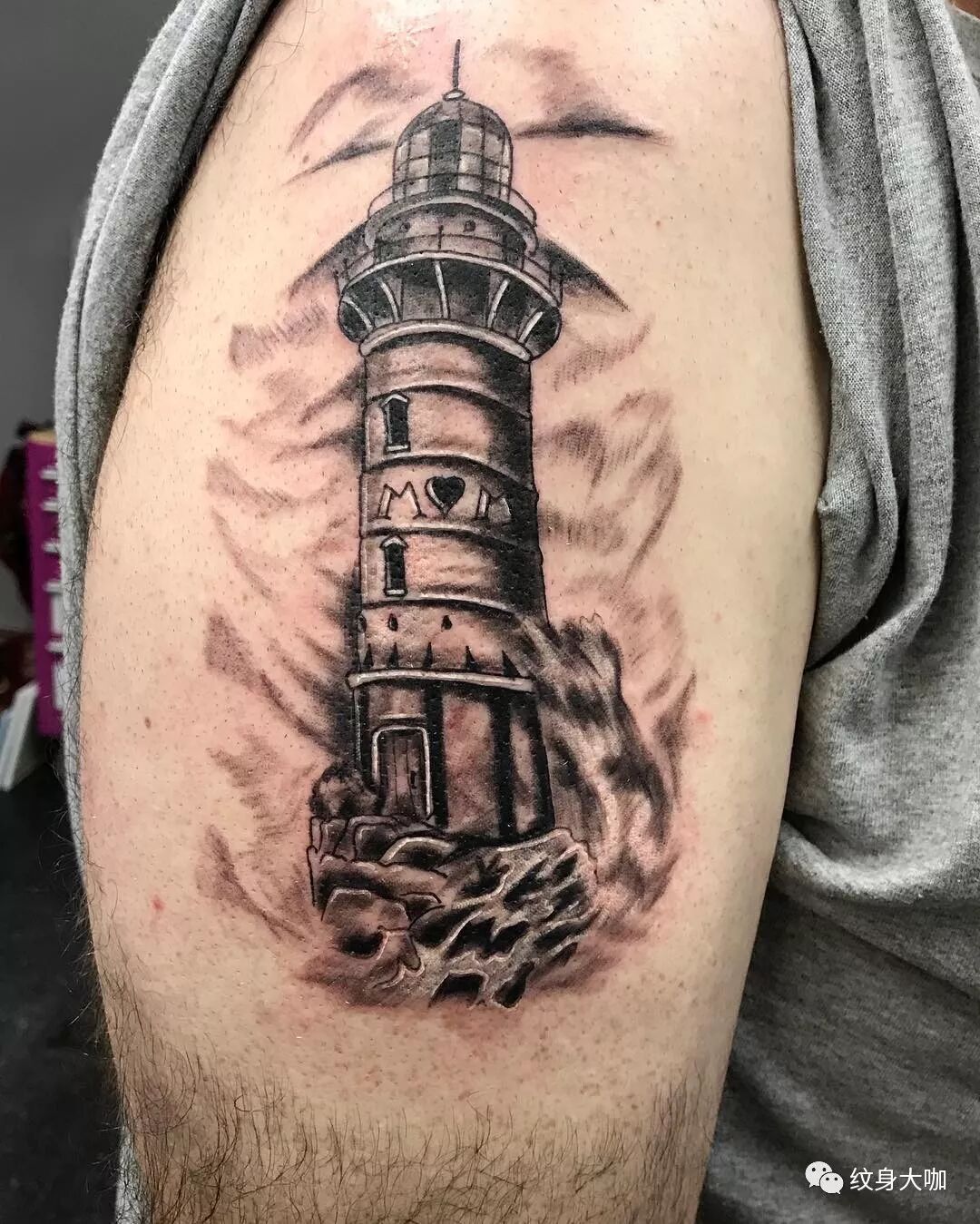 纹身图案素材第480期灯塔