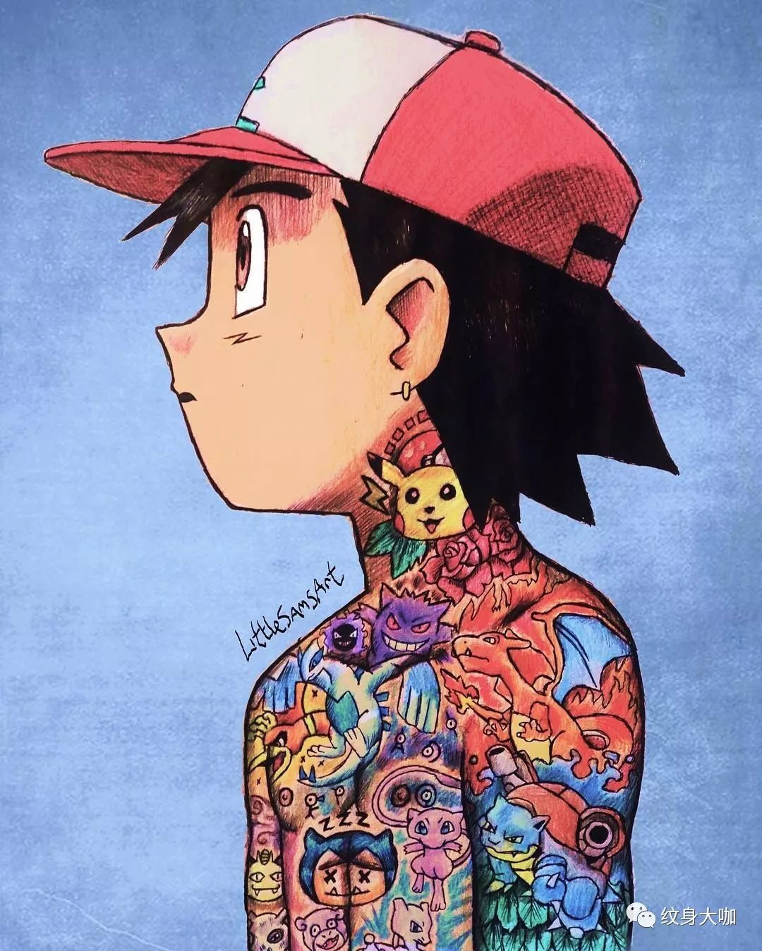 当动漫人物有了纹身?简直太太太酷了吧!