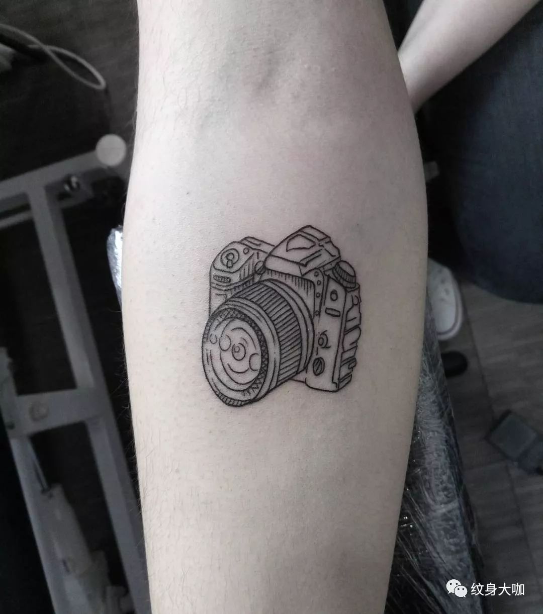 相机纹身手稿图片