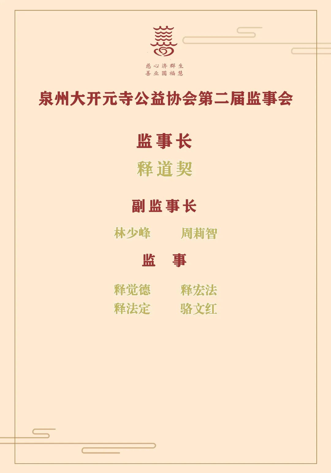 开元公益协会换届，法一法师连任会长