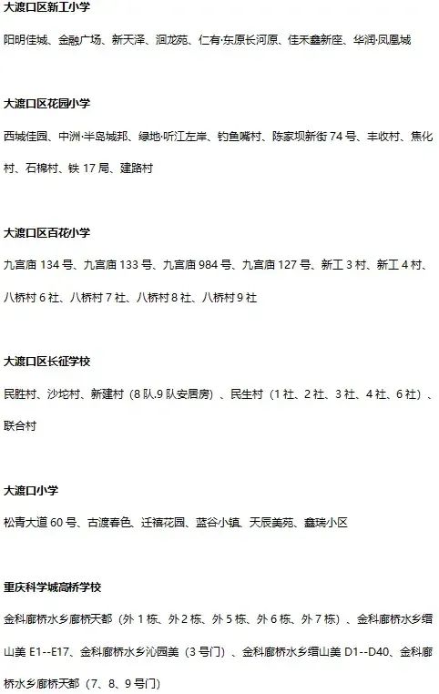 重庆南岸区小学划片图片