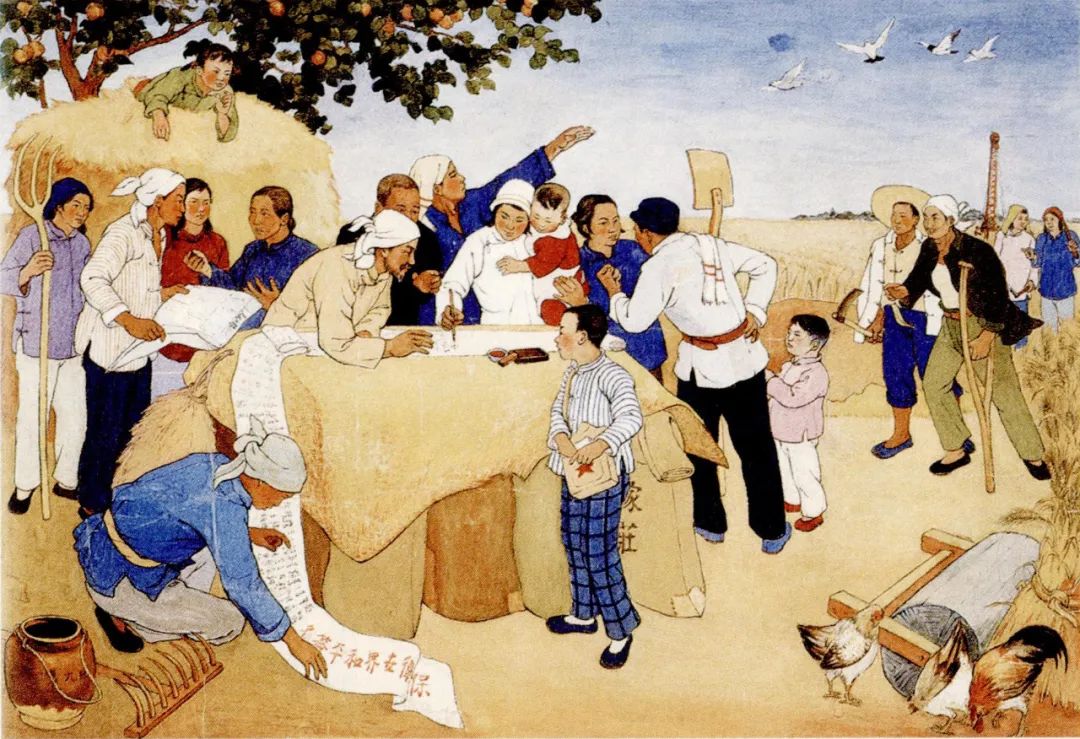 新年》(陈兴华);二,配合抗美援朝宣传教育活动的新年画类,如《保卫