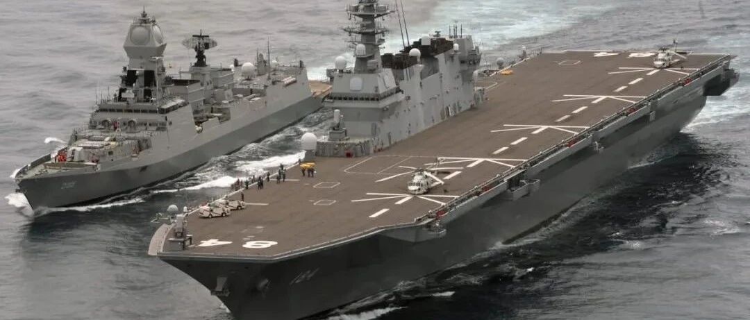 印度和日本出动5艘精锐战舰，加贺号准航母领衔，印版神盾舰护航