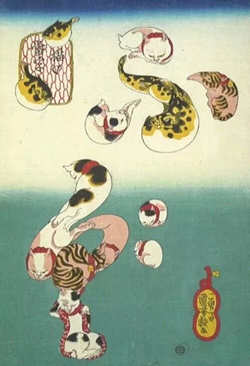 歌川国芳日本200年前首屈一指的猫奴画师