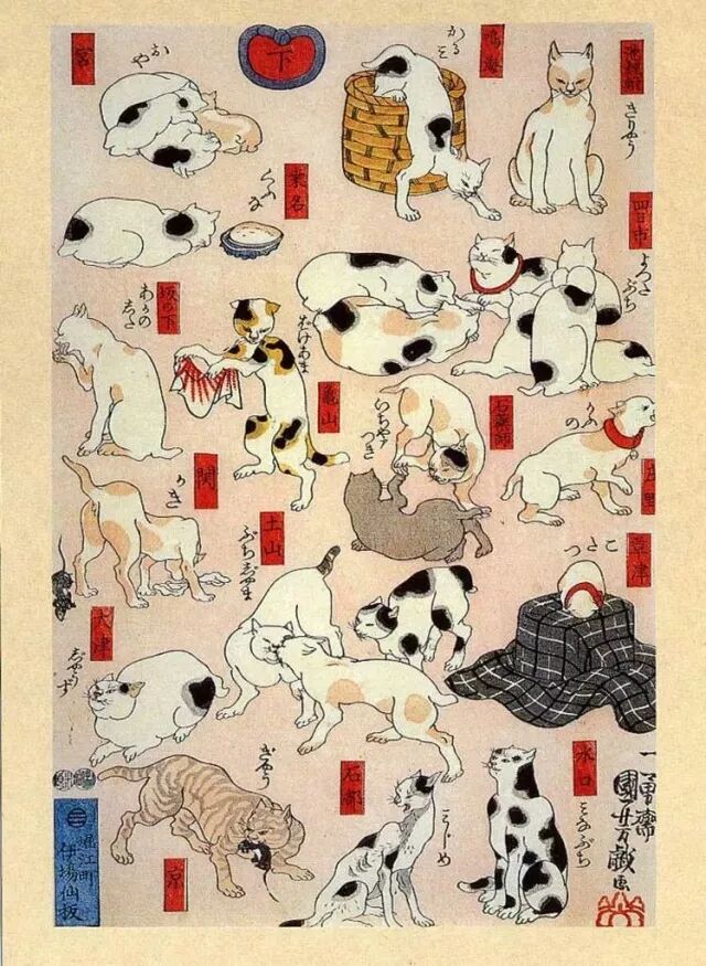 歌川国芳日本200年前首屈一指的猫奴画师