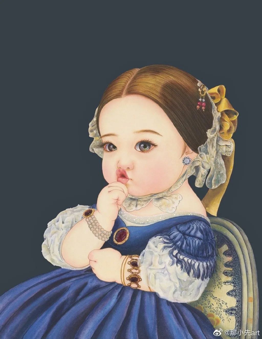 这位画家笔下的萌娃把世界名人名画模仿了个遍快看看你能猜对几个
